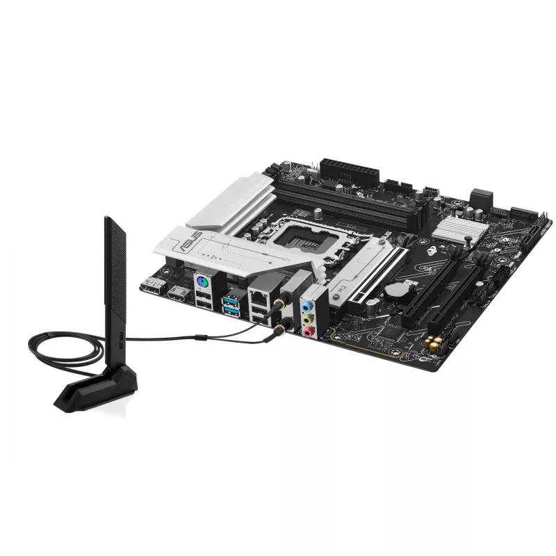 Placa base ASUS PRIME B760M-A WIFI II, micro ATX, Intel B760, LGA 1700, DDR5, 4 ranuras DIMM, hasta 256 GB, Wi-Fi 6E, 2,5Gb Ethernet