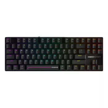 Teclado gaming mecánico Cherry MX 8.2 Pro TMR Inalámbrico Tenkeyless 88 teclas RGB USB + RF + Bluetooth QWERTY US International Negro