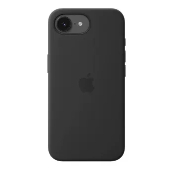 Funda de silicona con MagSafe para Apple iPhone 17e — Negro, silicona y microfibra, 6,1