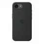 Funda de silicona con MagSafe para Apple iPhone 17e — Negro, silicona y microfibra, 6,1