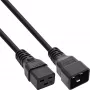 Cable de alimentación InLine C19 / C20 de 3 polos conector macho / conector hembra IEC negro 7,5 m