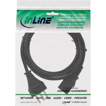 Cable de alimentación InLine, Suiza, negro, 1 m