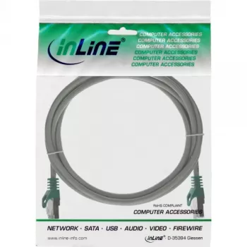 Cable de parcheo cruzado PC a PC InLine SF/UTP Cat.5e gris 0,3 m