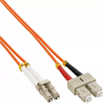 Cable de fibra óptica dúplex InLine LC/SC 50/125 µm OM2 0,5 m