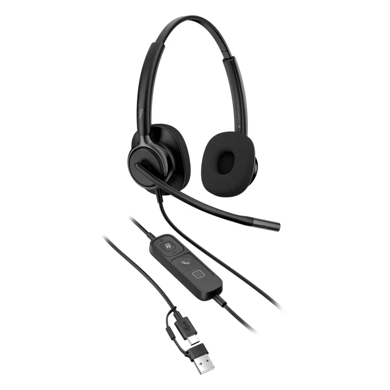 Auriculares estéreo con cable HP Poly Mission 425 Classic USB, over-ear, 126 g