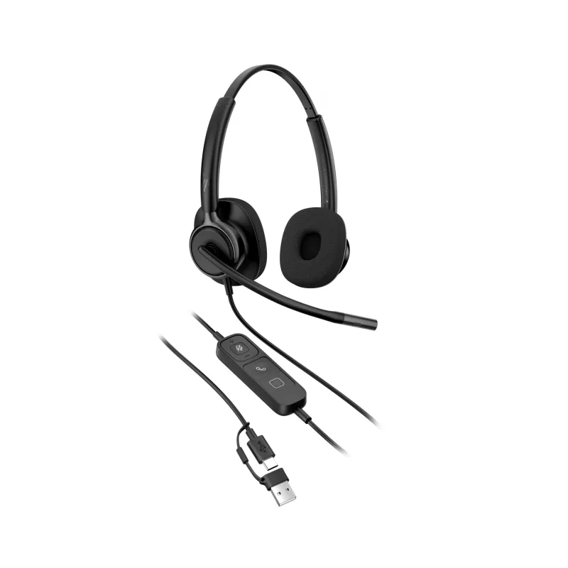 Auriculares estéreo con cable HP Poly Mission 425 Classic USB, over-ear, 126 g