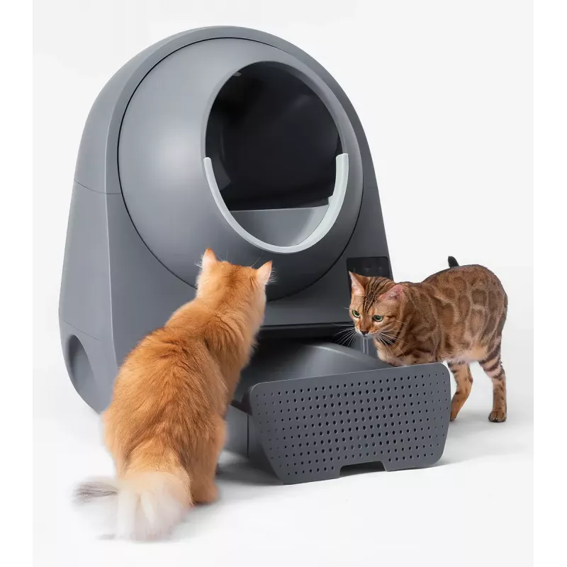 Arenero autolimpiable para gatos Catlink Pro-X Luxury — capacidad de 65 L, gris, 580×600 mm