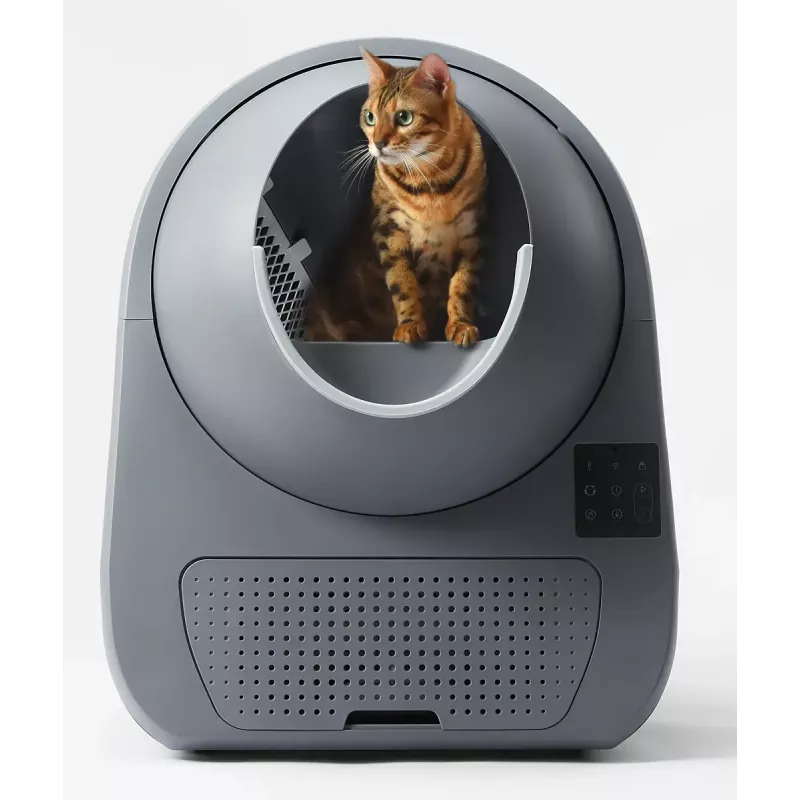 Arenero autolimpiable para gatos Catlink Pro-X Luxury — capacidad de 65 L, gris, 580×600 mm
