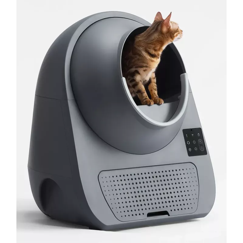Arenero autolimpiable para gatos Catlink Pro-X Luxury — capacidad de 65 L, gris, 580×600 mm