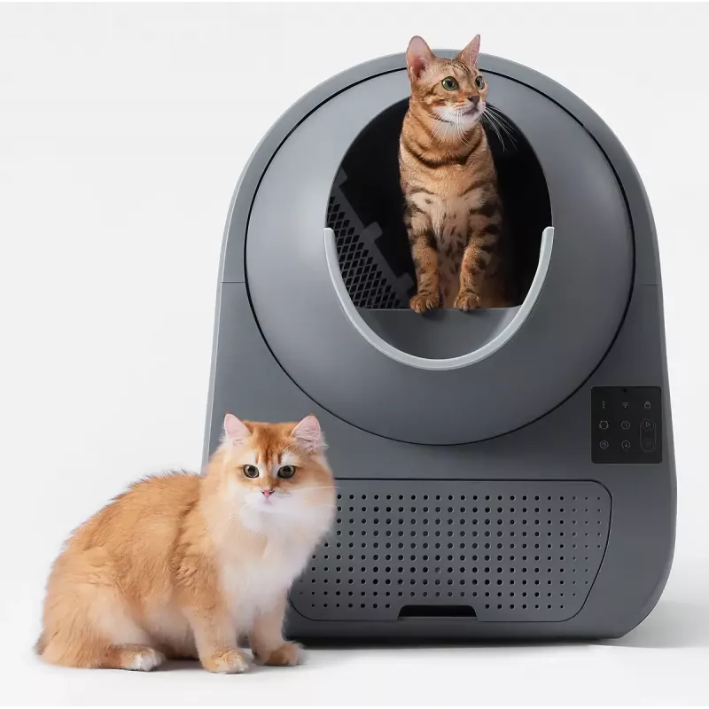 Arenero autolimpiable para gatos Catlink Pro-X Luxury — capacidad de 65 L, gris, 580×600 mm