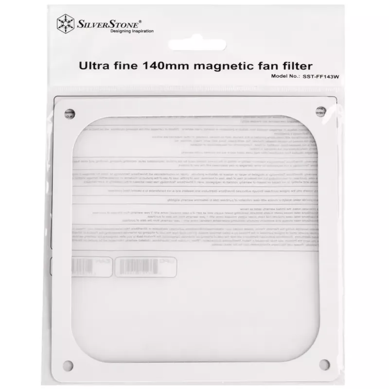 SilverStone SST-FF143W filtro antipolvo magnético, 140 mm, blanco