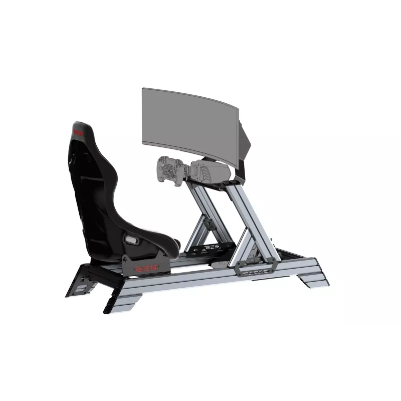 Res-Tech SMART COCKPIT + GT SITZ (PACK), cockpit de carreras, negro, gris, acrilonitrilo butadieno estireno (ABS), aluminio, 52 kg, Italia