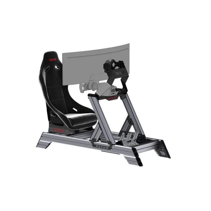 Res-Tech SMART COCKPIT + GT SITZ (PACK), cockpit de carreras, negro, gris, acrilonitrilo butadieno estireno (ABS), aluminio, 52 kg, Italia