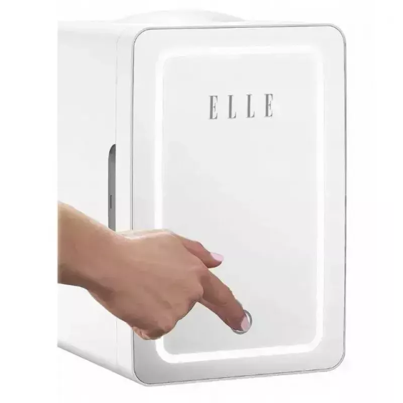 Mini nevera con espejo de maquillaje LED Elle ESDAF01WHEU 6 L blanca