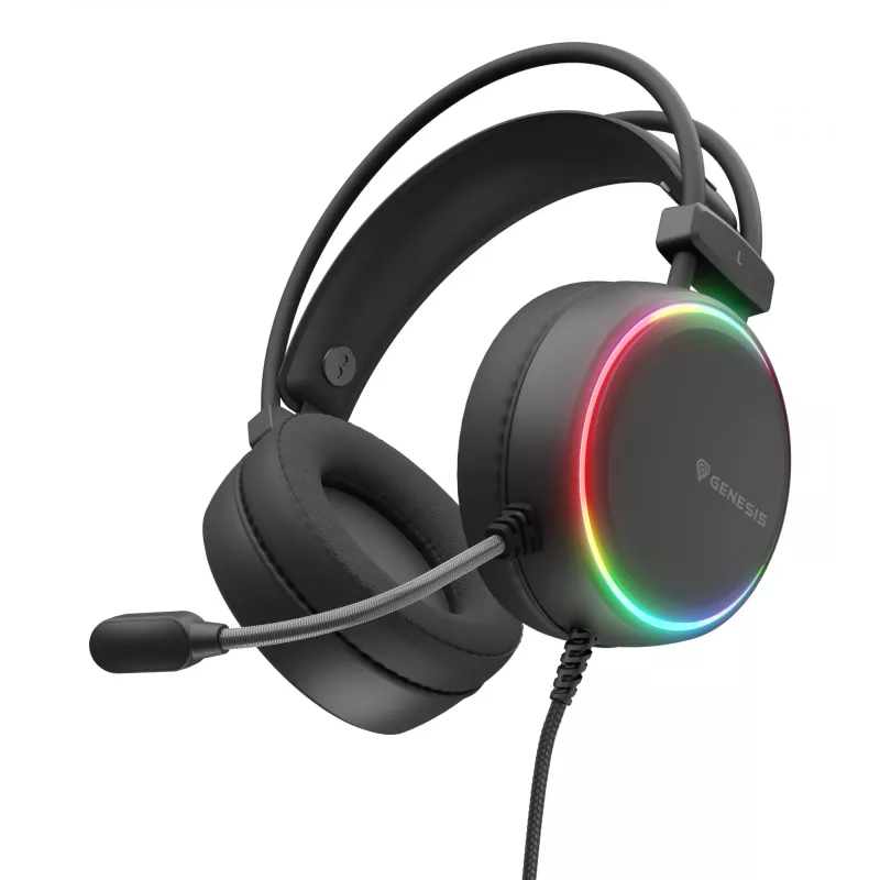 Headset Genesis NSG-2307 auriculares gaming con cable, circumaurales, 20–20000 Hz, cable de 2,2 m, negro