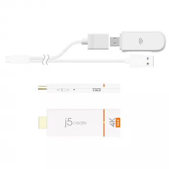 Adaptador de pantalla inalámbrica j5create ScreenCast 4K Max 2160p blanco