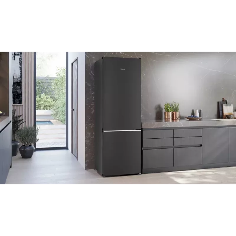 Siemens iQ500 KG49N4XAF Frigorífico combi independiente 440 L negro
