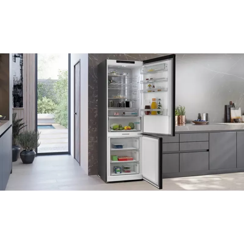 Siemens iQ500 KG49N4XAF Frigorífico combi independiente 440 L negro