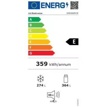 LG InstaView GMG960EVJE Frigorífico side-by-side independiente 638 L negro