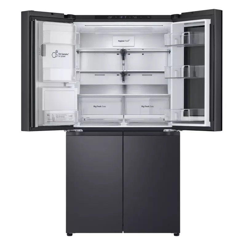 LG InstaView GMG960EVJE Frigorífico side-by-side independiente 638 L negro