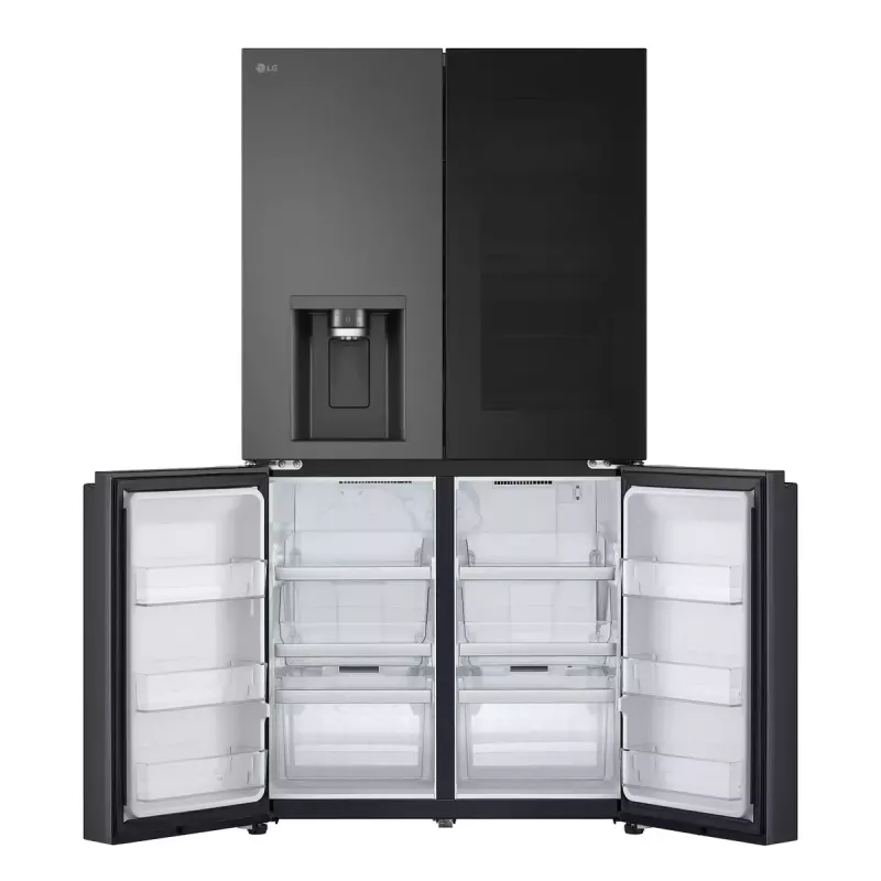 LG InstaView GMG960EVJE Frigorífico side-by-side independiente 638 L negro
