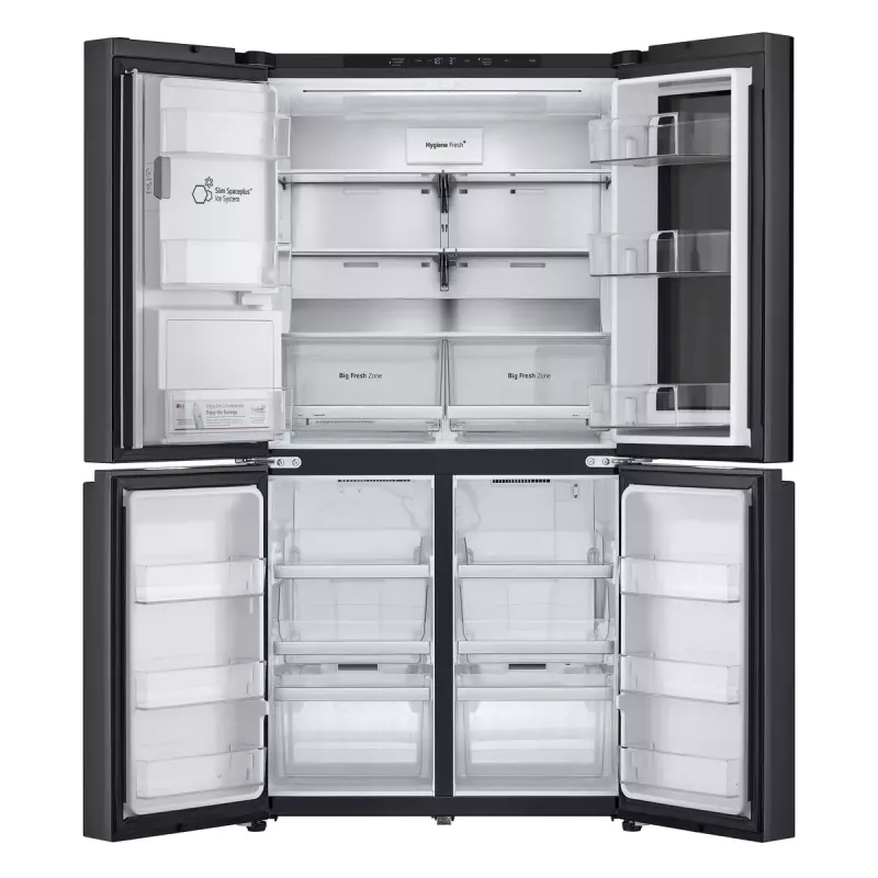 LG InstaView GMG960EVJE Frigorífico side-by-side independiente 638 L negro