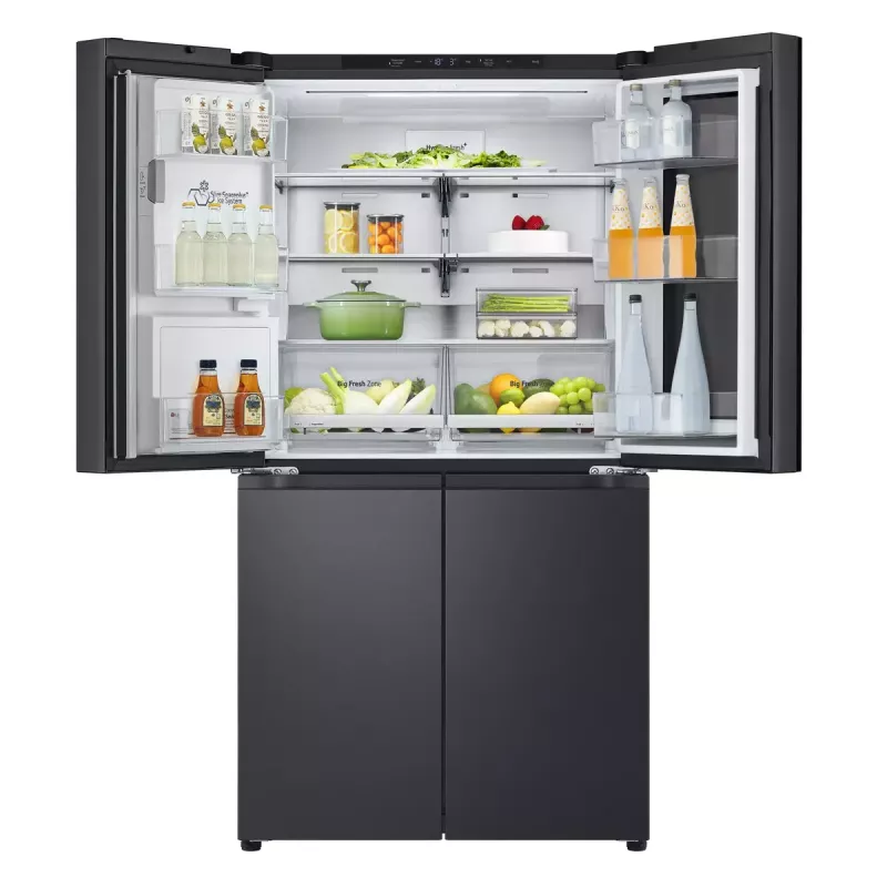 LG InstaView GMG960EVJE Frigorífico side-by-side independiente 638 L negro