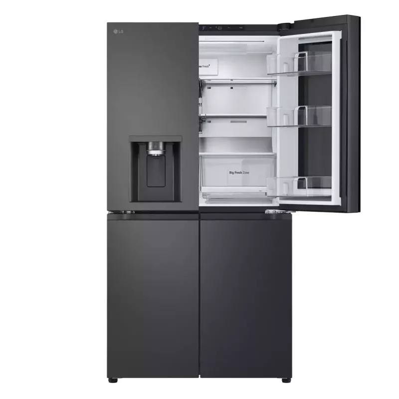 LG InstaView GMG960EVJE Frigorífico side-by-side independiente 638 L negro