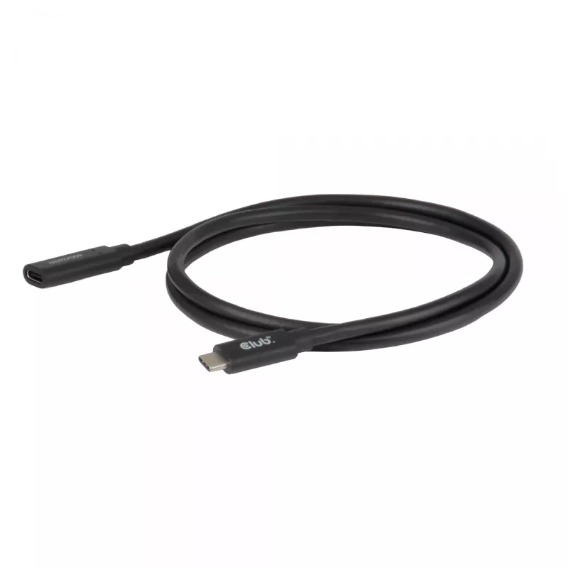 Cable de extensión USB-C 40Gbps 1 m — club 3d, USB C a USB C, negro
