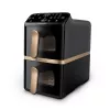 Philips serie 4000 Freidora de aire de doble cesta con cesta vertical 10L de pie 2750 W freidora de aire negro