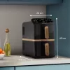 Philips serie 4000 Freidora de aire de doble cesta con cesta vertical 10L de pie 2750 W freidora de aire negro
