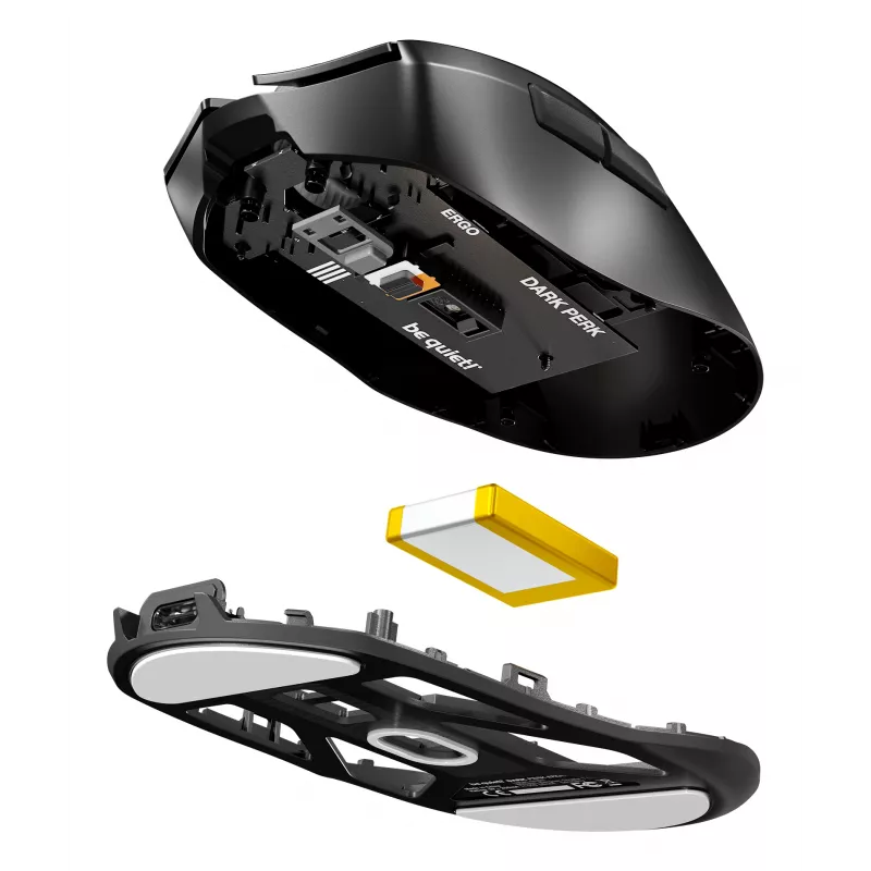 be quiet Dark Perk | Ergo Ratón gaming diestro RF Wireless + USB Type-C Óptico 32000 DPI