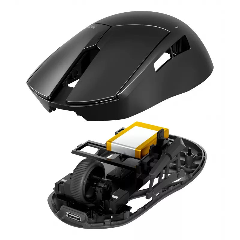 be quiet Dark Perk | Ergo Ratón gaming diestro RF Wireless + USB Type-C Óptico 32000 DPI
