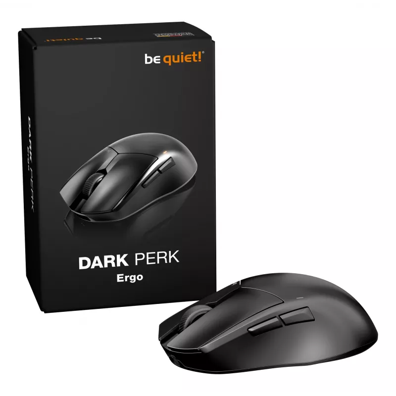 be quiet Dark Perk | Ergo Ratón gaming diestro RF Wireless + USB Type-C Óptico 32000 DPI
