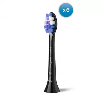 Philips Sensitive HX6056/88 pack de 6 cabezales de cepillo Negro 6 uds.