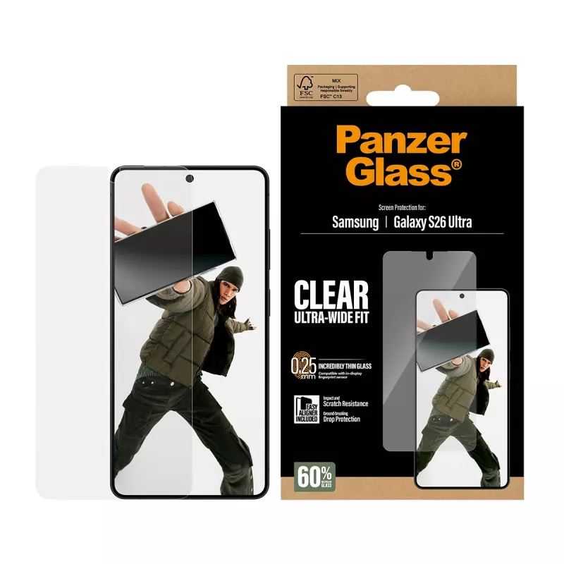 PanzerGlass ® Protector de pantalla Samsung Galaxy S26 Ultra | Ultra-Wide Fit con EasyAligner