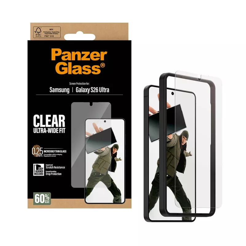 PanzerGlass ® Protector de pantalla Samsung Galaxy S26 Ultra | Ultra-Wide Fit con EasyAligner