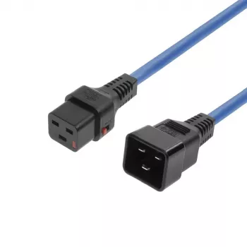 Cable de alimentación MicroConnect MC-C19C20LOCK-1.5M-B — C19 a C20 con bloqueo, 1,5 m