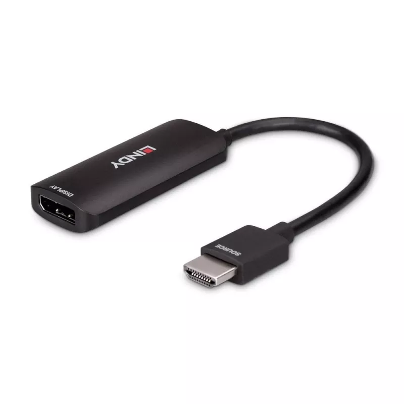 Lindy Convertidor HDMI 8K60 a DisplayPort 1.4, 0,157 m, HDMI tipo A (estándar), DisplayPort, conector macho, conector hembra, recto