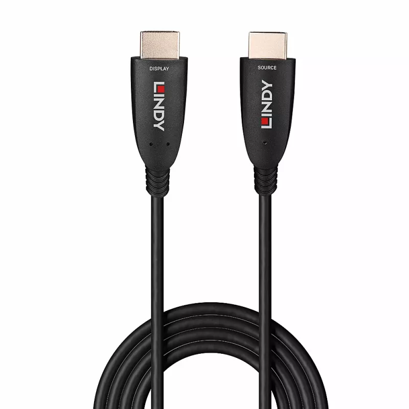 Lindy Cable HDMI 8K60 de fibra híbrida de 60 m, 60 m, HDMI tipo A (estándar), HDMI tipo A (estándar), 48 Gbit/s, negro