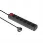Microconnect GRU0063B Alargador de corriente 3 m 6 salidas AC para interior negro
