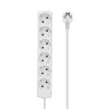 Microconnect GRU0063WA Alargador de corriente 3 m 6 tomas AC blanco