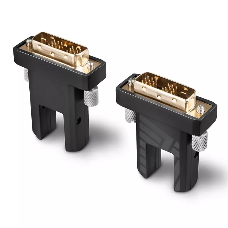 Lindy Cable micro-HDMI 18G de fibra híbrida de 40 m con conectores HDMI y DVI extraíbles