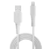 Lindy Cable USB a Lightning de 3 m, blanco, 3 m, USB A, conector macho, conector macho, blanco, recto