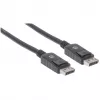 Manhattan Cable DisplayPort 1.2, 4K@60hz, 1m, conector macho a conector macho, con bloqueo, totalmente apantallado, negro, garantía de por vida, corresponde a DISPL1M