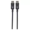 Manhattan Cable DisplayPort 1.2, 4K@60hz, 1m, conector macho a conector macho, con bloqueo, totalmente apantallado, negro, garantía de por vida, corresponde a DISPL1M