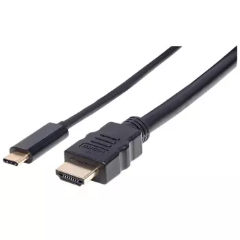 Manhattan Cable USB-C a HDMI, 4K@30Hz, 2 m, negro, conector macho a conector macho, garantía de tres años