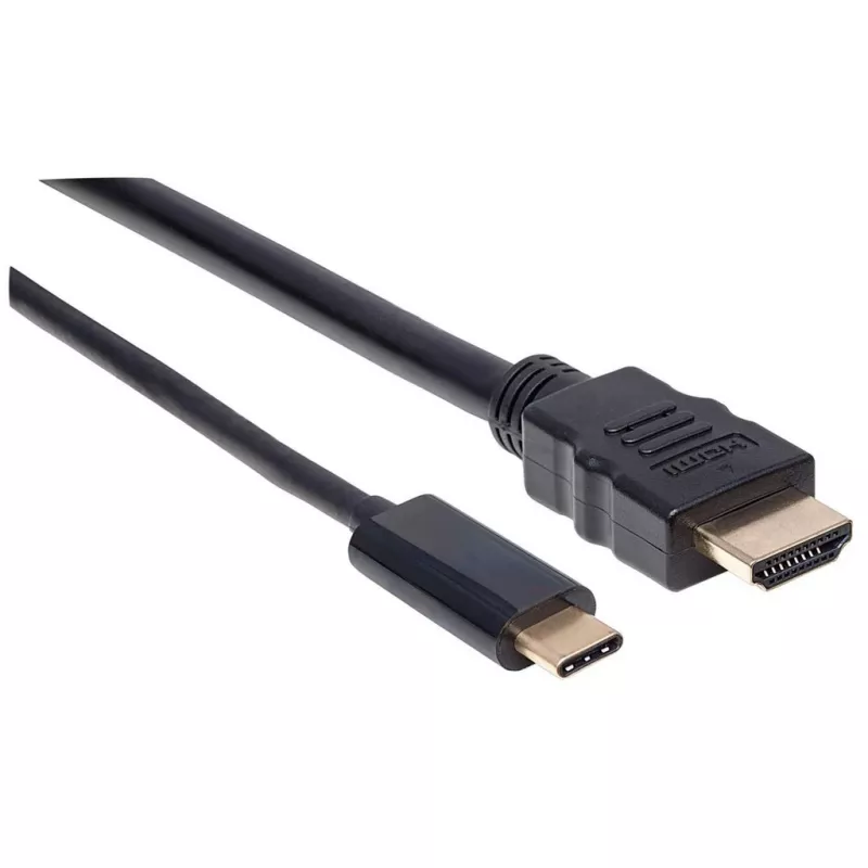 Manhattan Cable USB-C a HDMI, 4K@30Hz, 2 m, negro, conector macho a conector macho, garantía de tres años