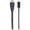 Manhattan Cable USB-C a HDMI, 4K@30Hz, 2 m, negro, conector macho a conector macho, garantía de tres años