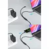 Cable de carga dual USB-C a USB-C Manhattan, 100 W, 2 m, conector macho a dos conectores macho, cable divisor inteligente, carga dos dispositivos desde un solo puerto USB-C PD, ofrece hasta 100 W en carga individual y hasta 70 W + 28 W en carga doble, cable trenzado, conectores de aluminio, negro